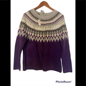 Talbots NWT Intarsia Sweater